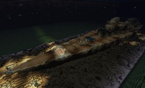 Wreck of the German Battleship Bismarck Minecraft Project