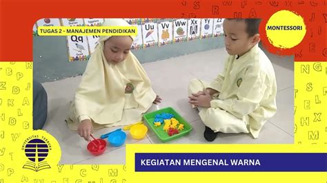 Kegiatan Mengenal Warna Montessori Youtube