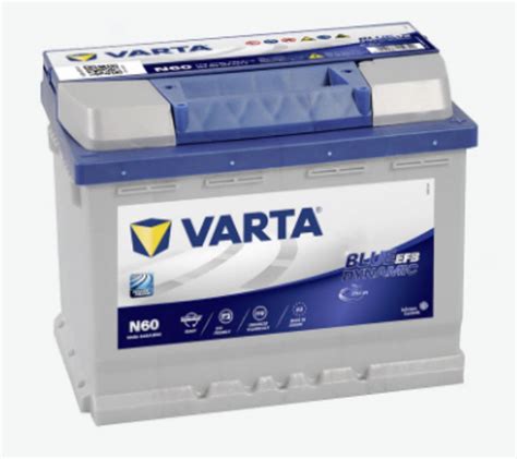 Varta N Blue Dynamic Efb V Ah A Batteria Auto Start Stop