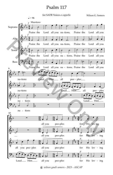 Psalm 117 (SATB ) by Somers, Wilson G /arr. | J.W. Pepper Sheet Music