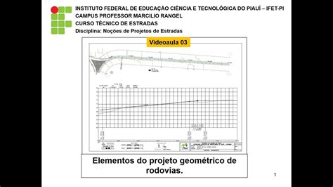 Npe Videoaula Elementos Do Projeto Geom Trico De Rodovia Parte I