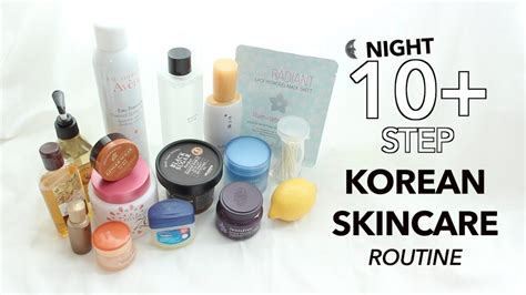 10 Step Korean Skincare Routine Nighttime🌙 Youtube