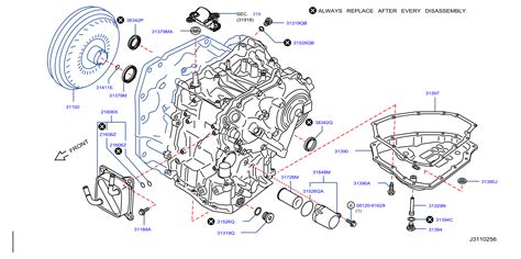 Nissan Altima Cover Filter Cvt Transmission Trans X B