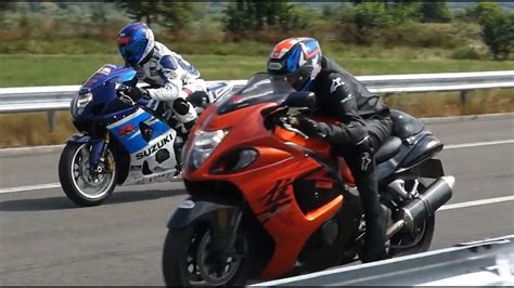 200 Mph SUZUKI HAYABUSA Vs SUZUKI GSXR 1000 DRAG RACE YouTube