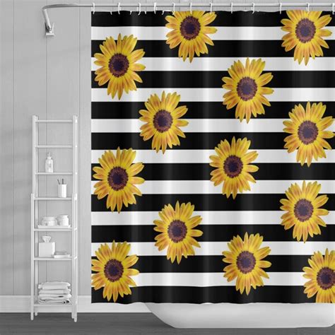 Sunflower Shower Curtain Etsy