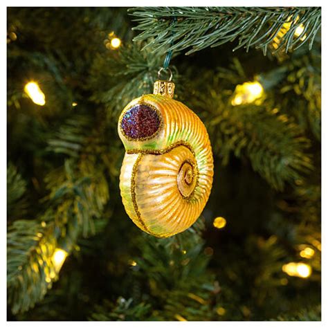 Concha nautilus decoraciones árbol Navidad vidrio soplado venta