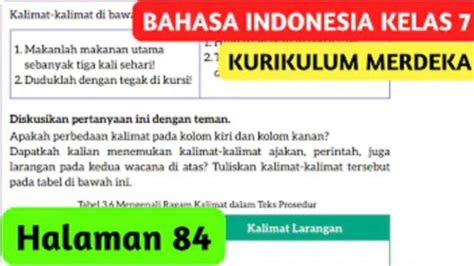 Soal And Kunci Jawaban Bahasa Indonesia Kelas 7 Smp Halaman 84 Kurikulum