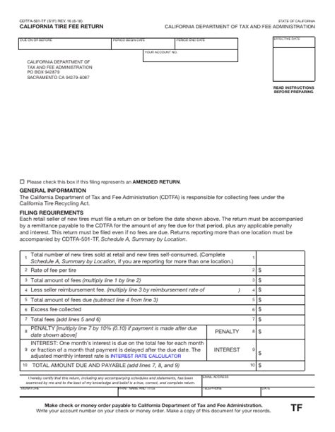 Form Cdtfa 501 Tf Fill Out Sign Online And Download Fillable Pdf