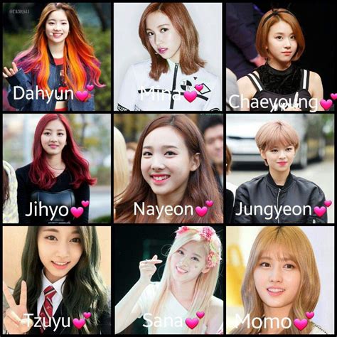 Para Ella Que No Se Sepa Muy Bien Sus Nombres 💓💓👍👍 •twice Amino