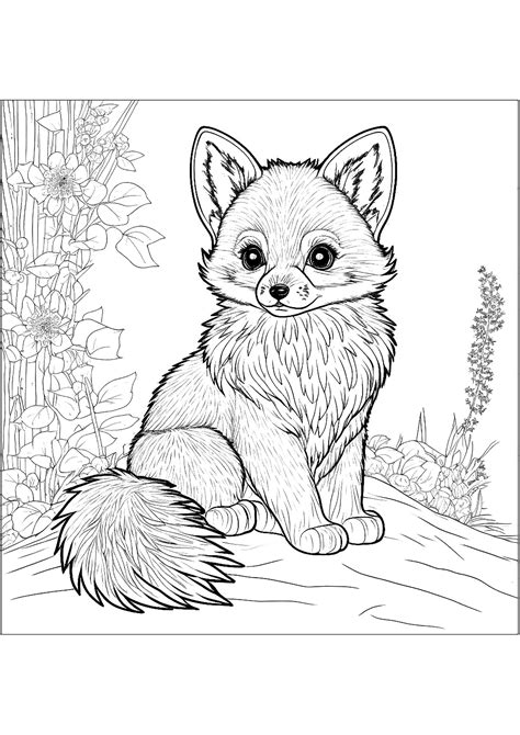 Renard Coloriage Kleurplaten Vossen Kleurplaat Fuchs Dessin Foxes Vulpe