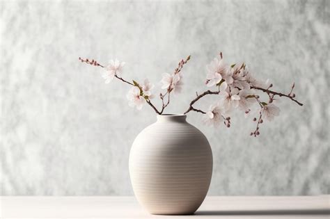 Premium Photo Cherry Blossom Decorative Vase