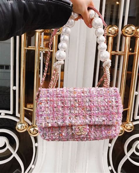 Pretty Bags Cute Bags Pink Chanel Chanel Boy Bag Chanel Tweed