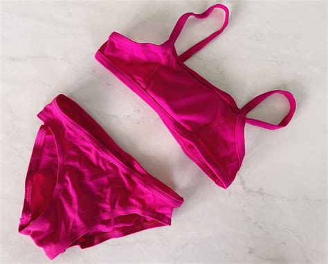 Girls Hot Pink Bikini Trendy Two Piece Swimsuit Size 5 Etsy