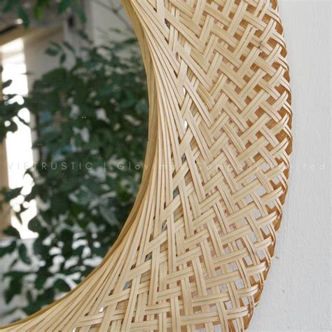 Vietrustic Bamboo Decorative Wall Mirrors Vietnam Supplier