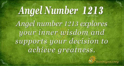 Angel Number 1213 Meaning: A Divine Message - SunSigns.Org