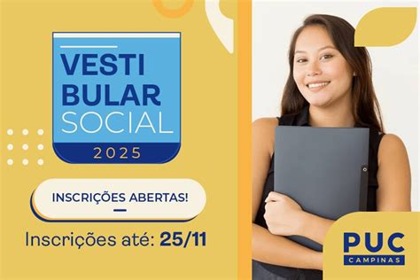 Vestibular Social Da Puc Campinas Oferece Bolsas De At