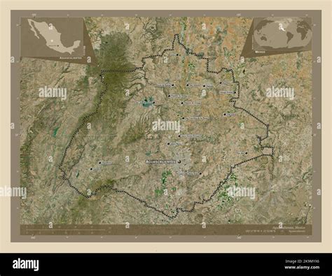 Aguascalientes Estado De México Mapa Satelital De Alta Resolución