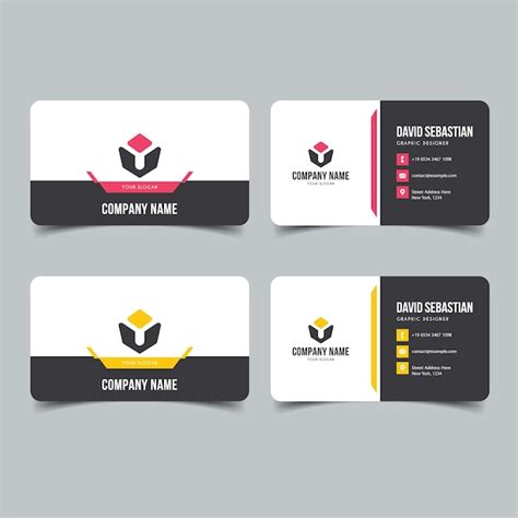 Premium Vector Red And Yellow Modern Creative Business Card And Name