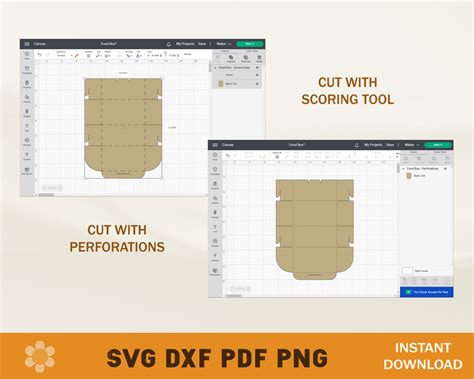 Treat Box No Glue Template Svg Dxf Pdf Png Artcrafter Net