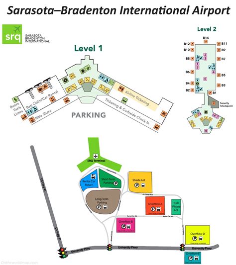 Sarasotabradenton International Airport Map Ontheworldmap