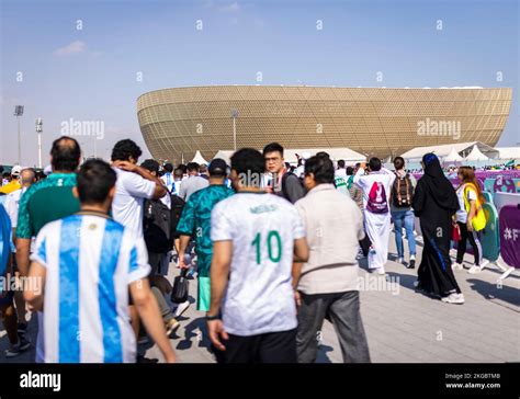 Doha Qatar Nd Nov Lusail Iconic Stadium Argentina Saudi