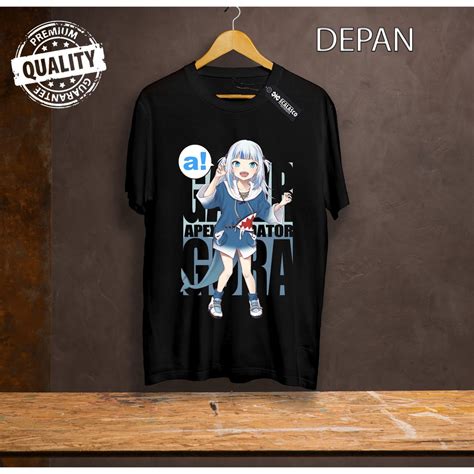 Jual Gawr Gura Kaos Tshirt Anime Hololive Vtuber Indonesia Shopee Indonesia