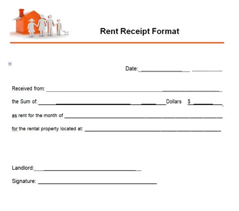 51 Sample Rent Receipt Formats In Word And Excel Day To Day Email