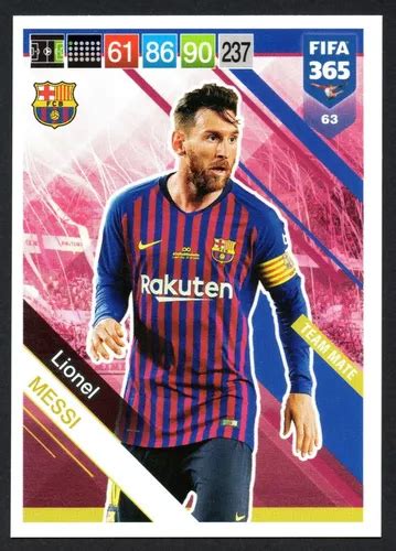 Carta Adrenalyn Fifa Lionel Messi Barcelona Cuotas Sin