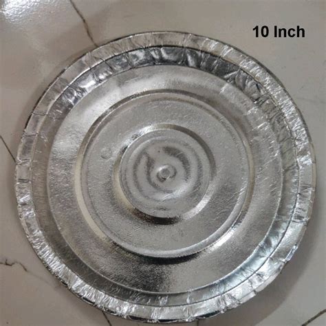 10 Inch Disposable Silver Foil Paper Plate At Rs 34 Pack Disposable