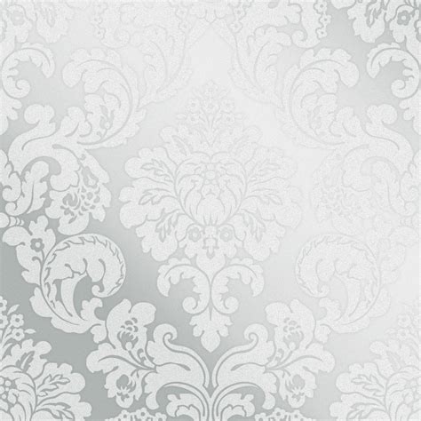 Damask Pattern Wallpaper Silver - 1000x1000 - Download HD Wallpaper - WallpaperTip