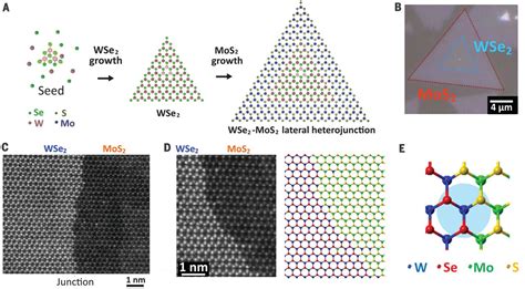 Epitaxial Growth Of A Monolayer Wse2 Mos2 Lateral P N Junction With An Atomically Sharp