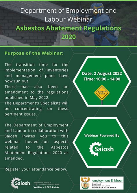 Department Of Employment And Labour Webinar Asbestos Abatement