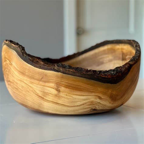 X Extra Large Live Edge Cherry Wood Bowl Etsy