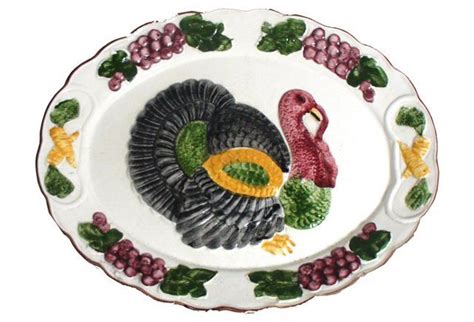 19500 Large Laden Turkey Platter Turkey Platter Platters Ceramic