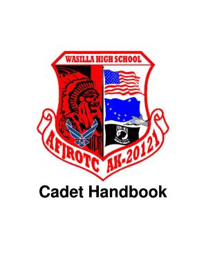 Fillable Online Cadet Handbook Table Of Contents A Fax Email Print