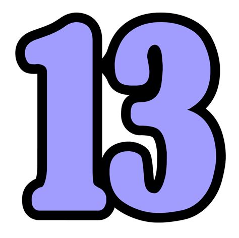 Number Thirteen Clipart