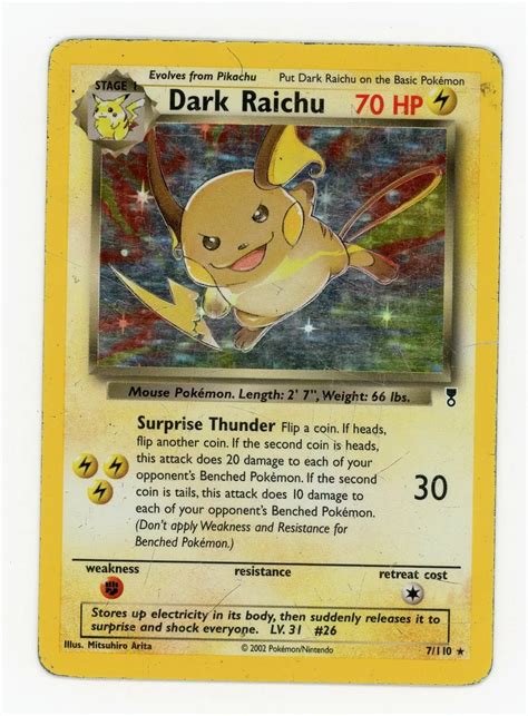 Dark Raichu Card