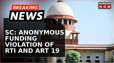 Electoral Bond Verdict In Sc Sc Curbing Black Money Not Ground For