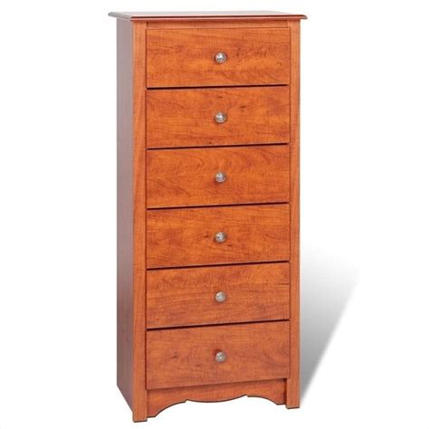 Kingfisher Lane 6 Drawer Wood Bedroom Lingerie Chest In Cherry Walmart