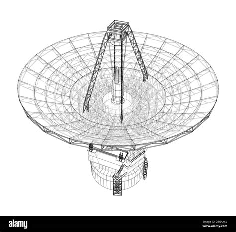 Radio Telescope Concept Outline Vector Stock Vector Image And Art Alamy