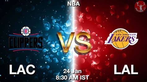 LAC Vs LAL Dream11 Team Prediction Fantasy NBA Tips 24 Jan 2024