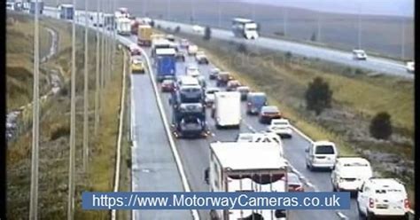 Severe Hour Long Delays On M62 After Car And Van Crash On Westbound