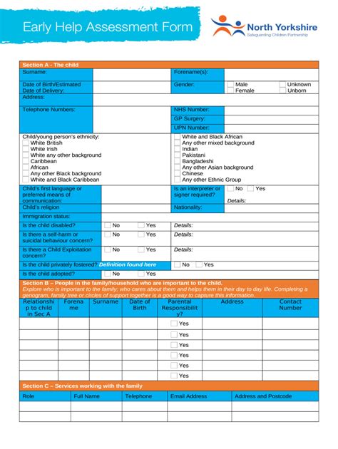 Early Help Assessment Doc 875 32 Kb Doc Template Pdffiller