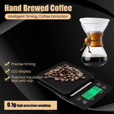 Home Hand Coffee Electronic Scale With Timing Bar Weighing Scale Multi