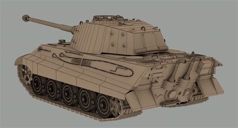 Ww German Tiger Tank D Model Turbosquid