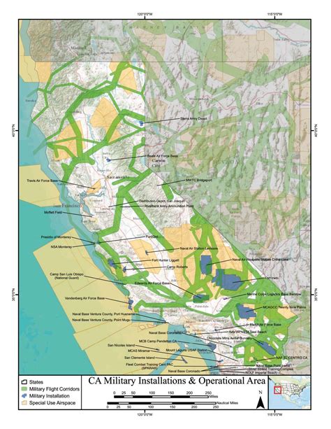 California Military Installations & Operational Areas [1959 x 2534 ...