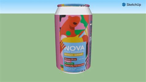 Nova Easy Kombucha Mango And Ginger Can 3d Warehouse