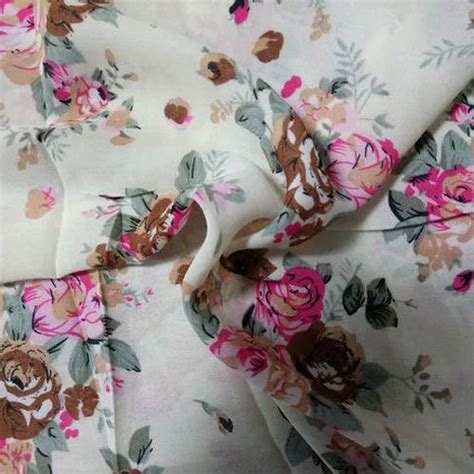 Polyester Printed Poly Chiffon Fabric Use Garments Gsm At Rs