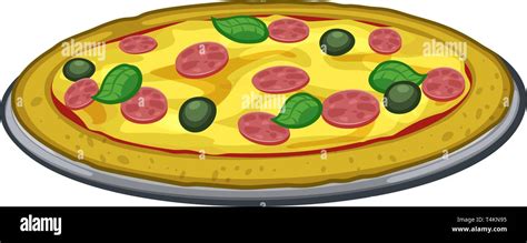 Cartoon Pizza Food Illustration Stock Vector Image And Art Alamy