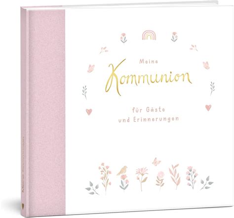 Amazon de mintkind Gästebuch Meine Kommunion Blumen I Kommunion